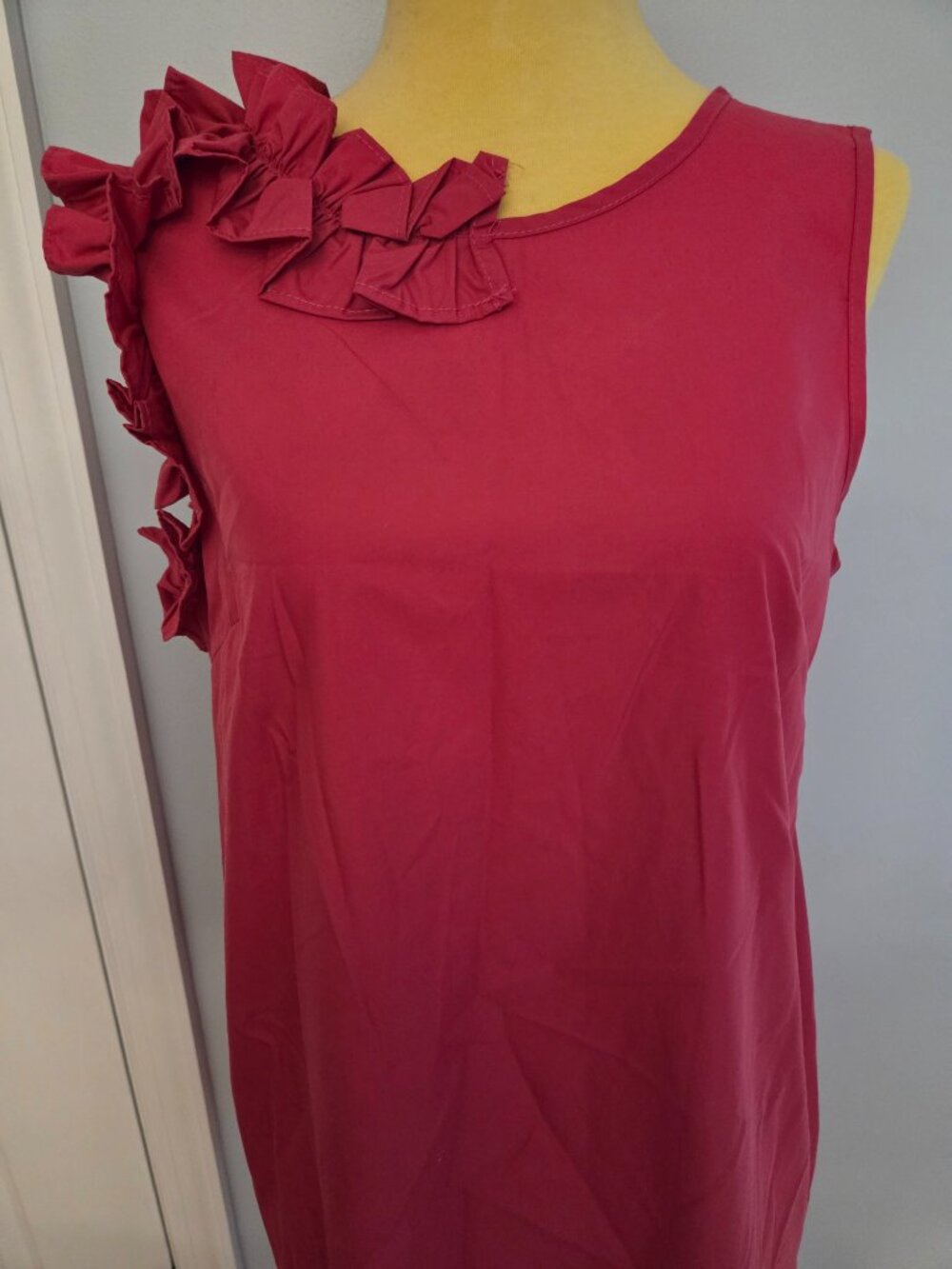 Pink Pullover Ruffle Sleeve Dress - Picture 3 of 6